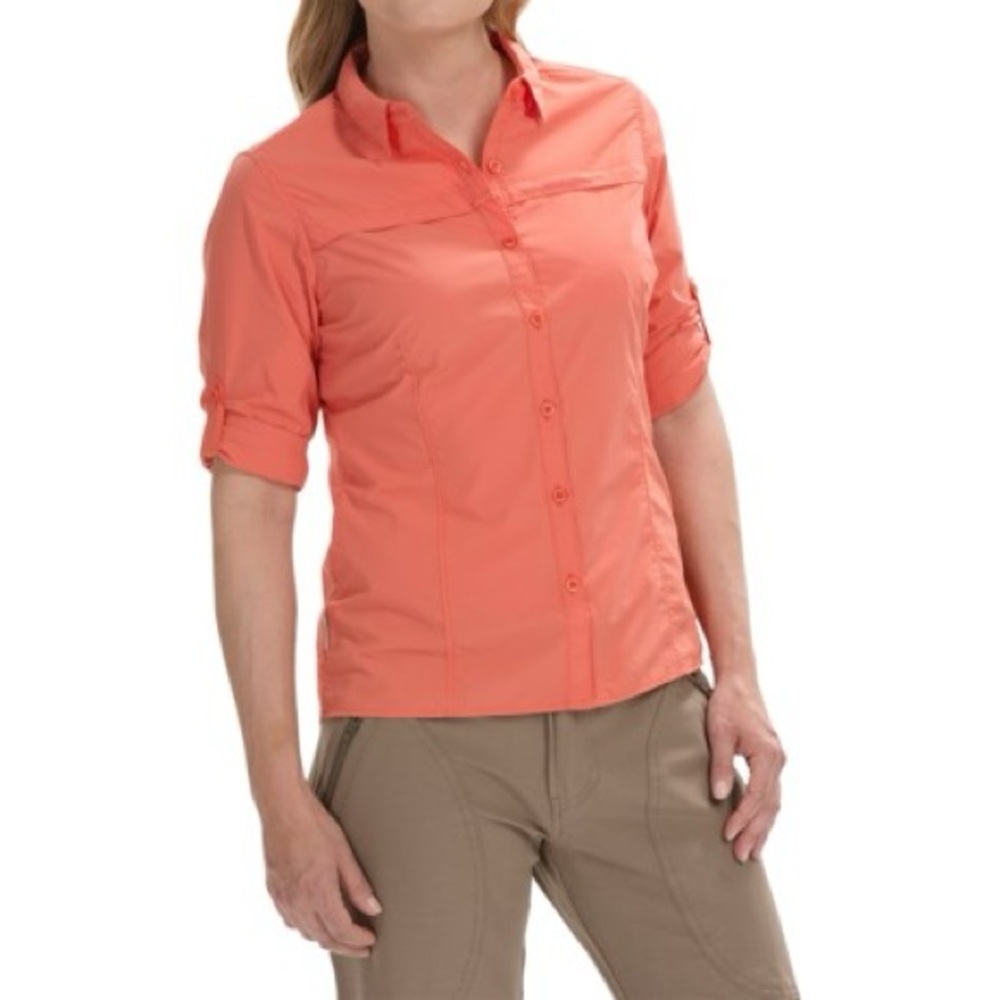 *NWT* Craghoppers Women’s Coral Pink Kiwi Pro Lite Long Sleeve Shirt, Size 6